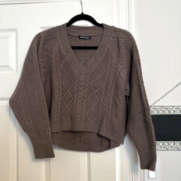 Brown Cropped Sweater - Picture 1 of 3